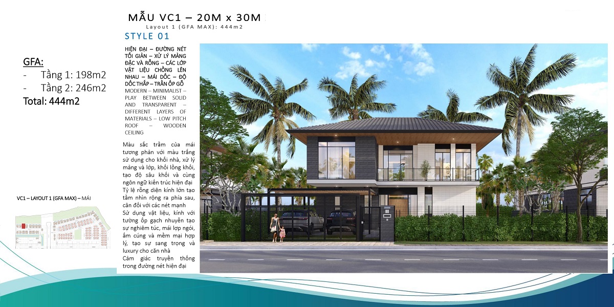 Mẫu dinh thự ven sông 600m2