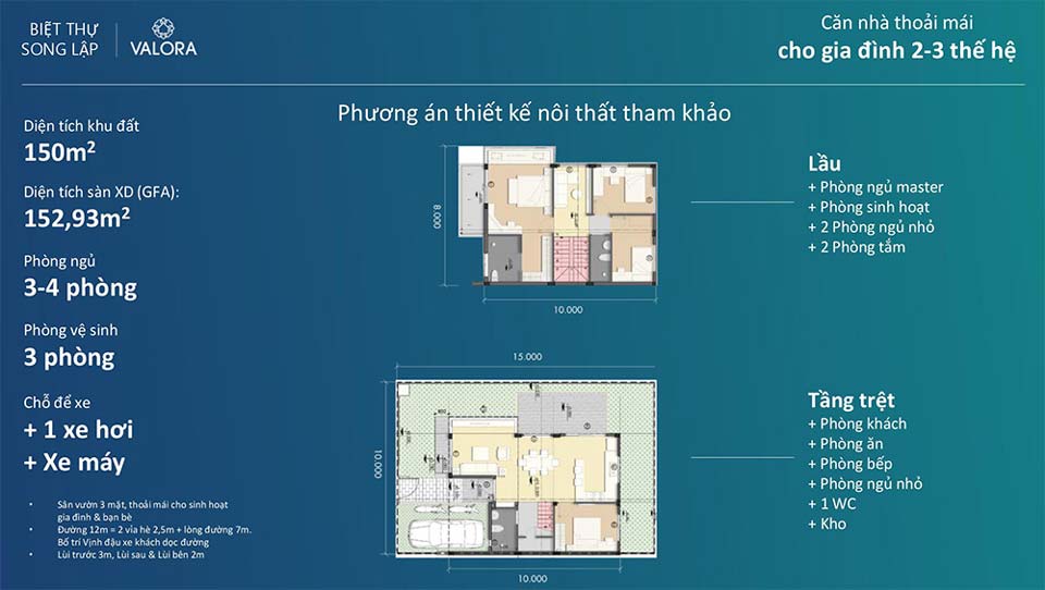 Thiết kế biệt thự song lập Waterpoint Long An