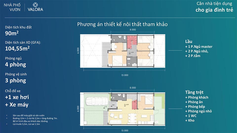 Thiết kế nhà phố Waterpoint Long An