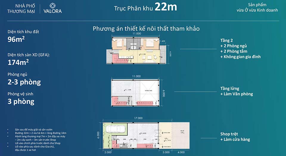 Thiết kế shophouse đường 22m Waterpoint Long An