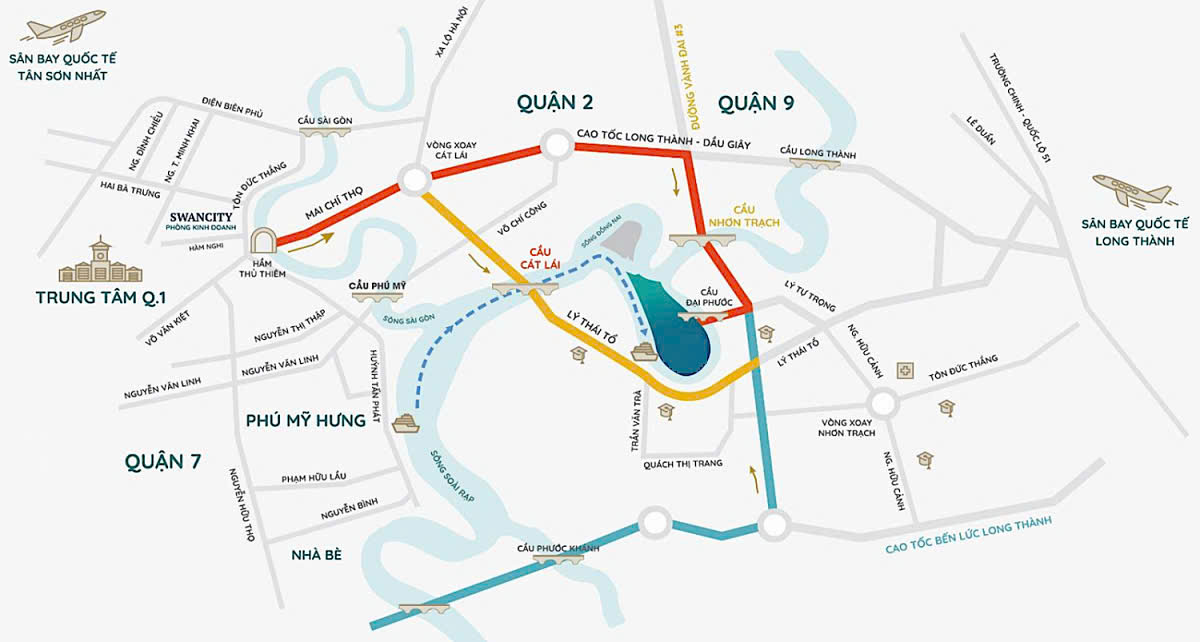 Vị trí dự án Elyse Island Nam Long Đại Phước