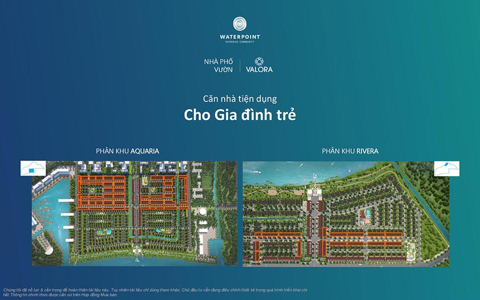 Vị trí nhà phố vườn Waterpoint Nam Long
