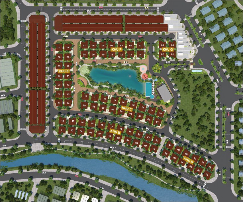 Mặt bằng khu biệt thự Camellia Nam Long