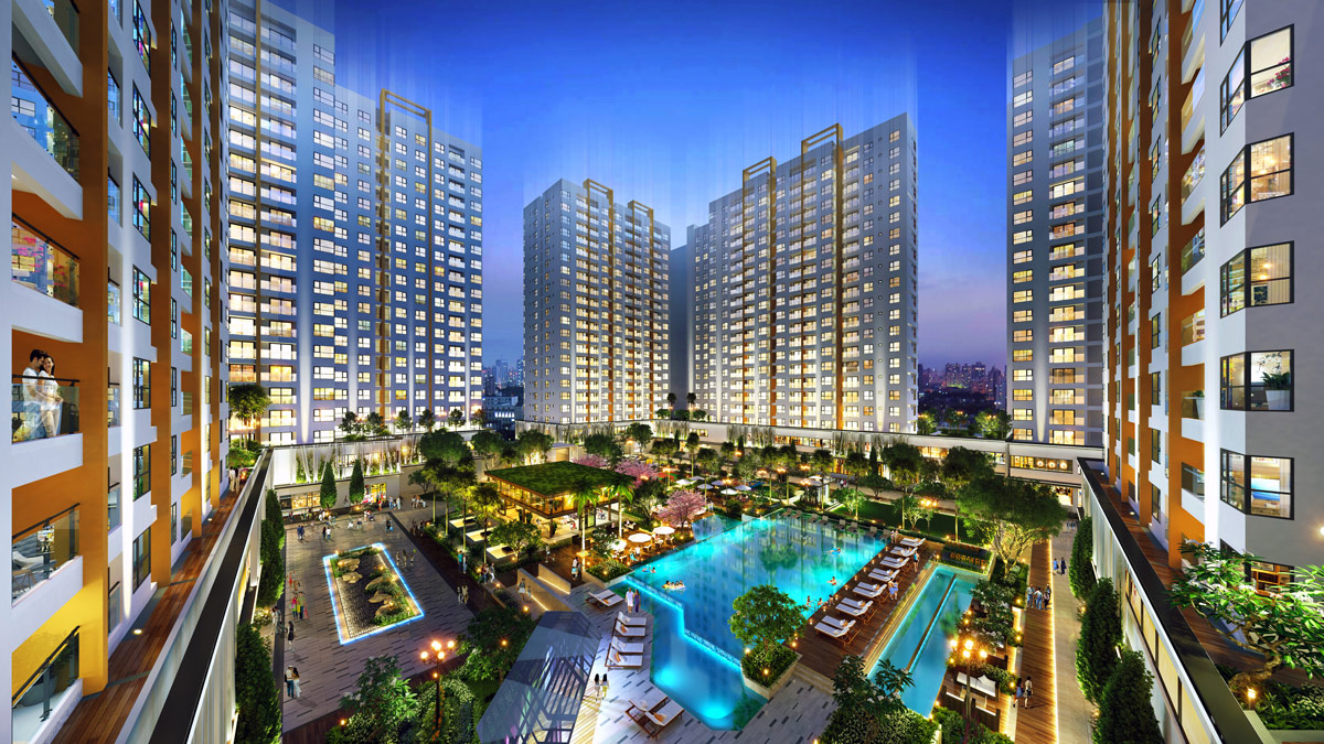 Phối cảnh khu đô thị Akari City