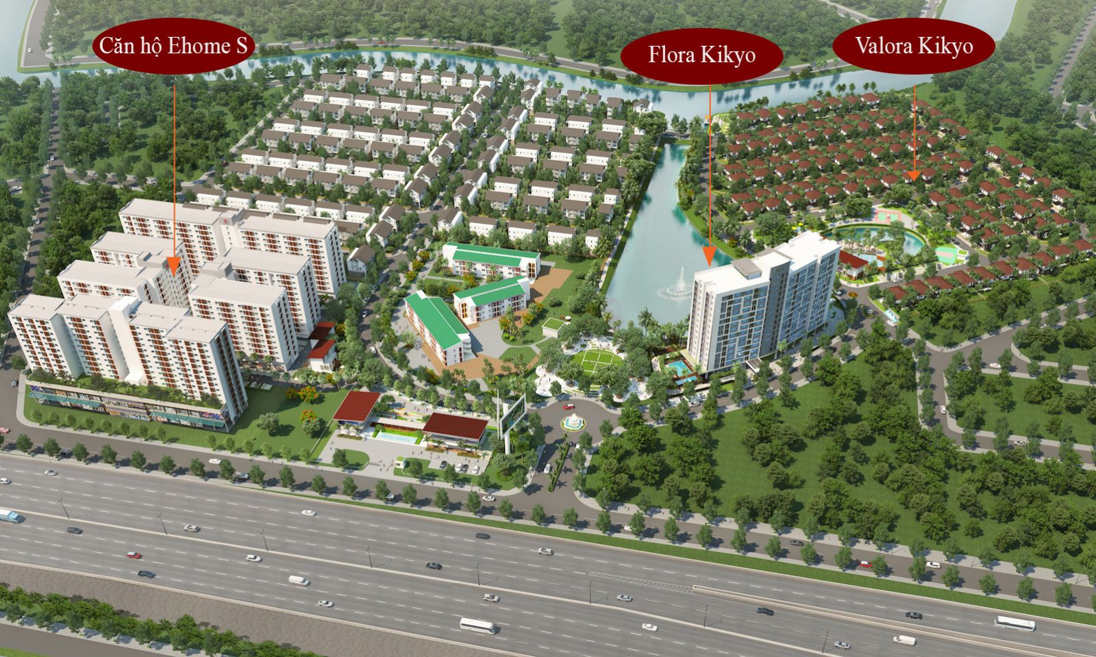 Vị trí của Valora Kikyo trong khu dự án Kikyo Residence Quận 9