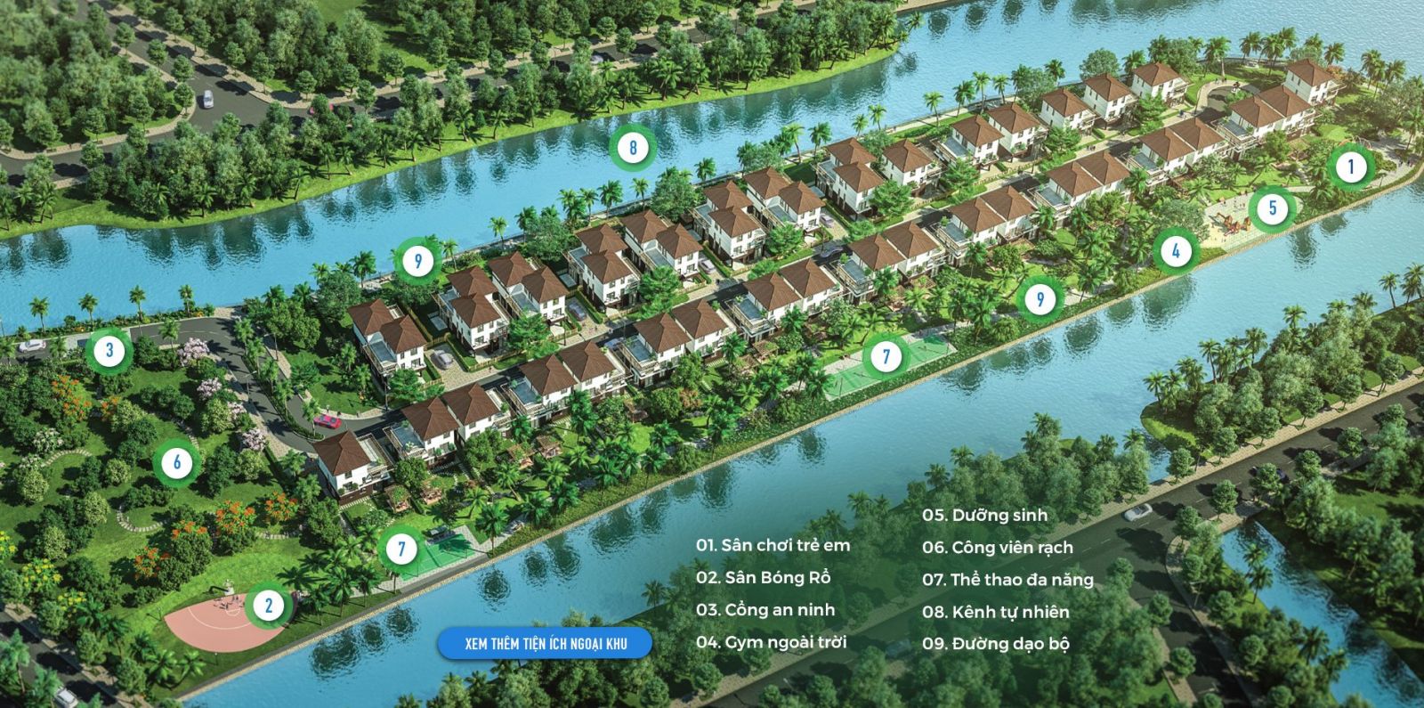 Tiện ích khu biệt thự Valora Island Nam Long