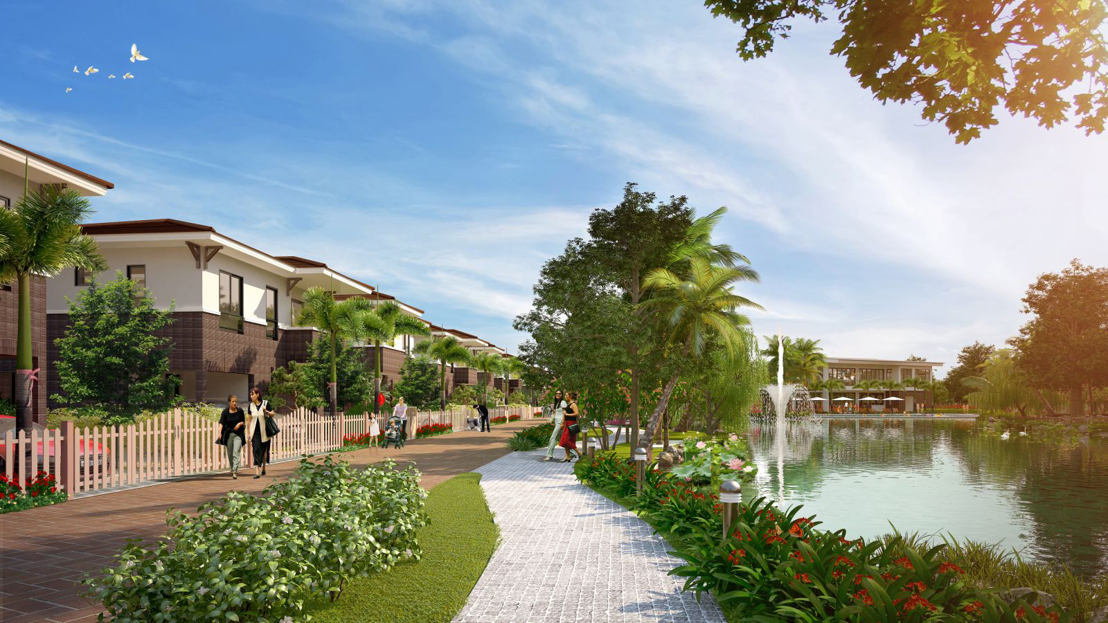 Phối cảnh biệt thự Valora Kikyo ven sông