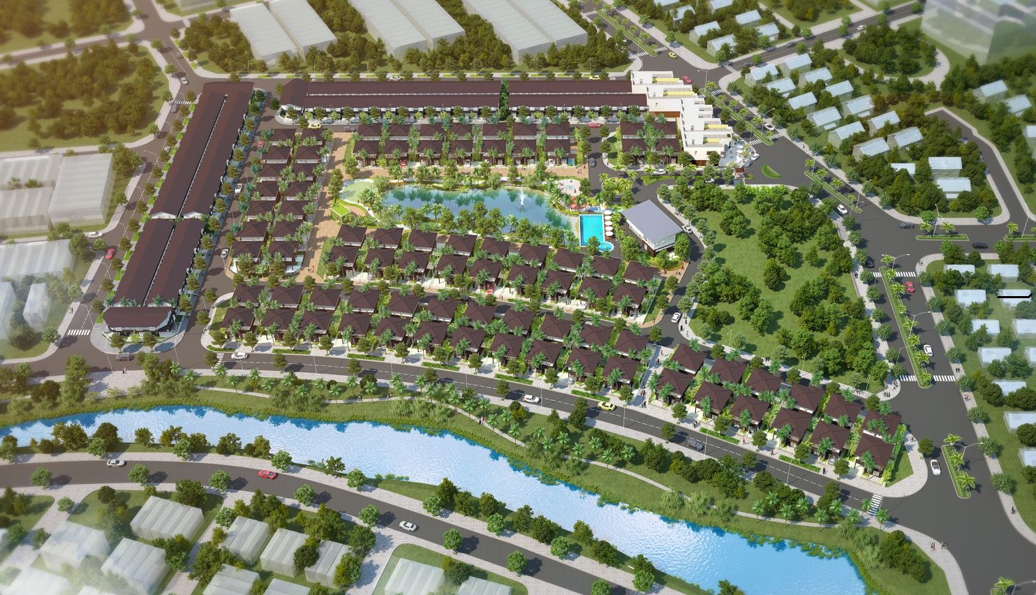 Phối cảnh khu biệt thự Camellia Nam Long