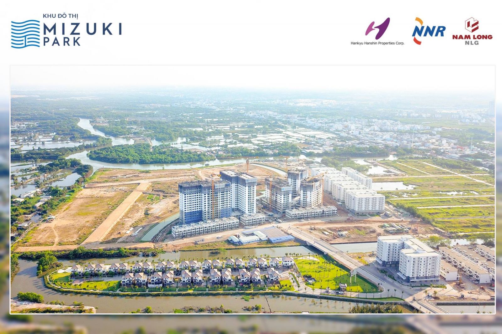 Tiến độ toàn khu dự án Mizuki Park giai đoạn 1