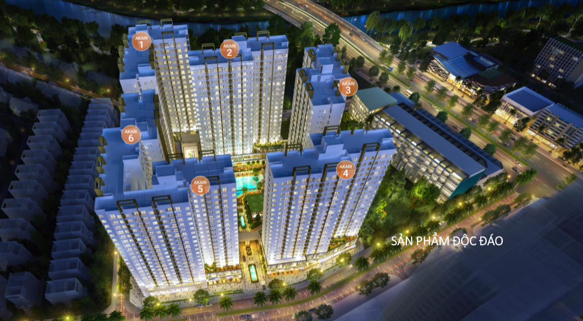 Vị trí 6 block căn hộ Akari City Nam Long