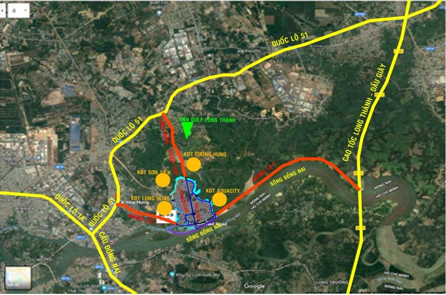 Vị trí dự án Dong Nai Waterfront City Nam Long