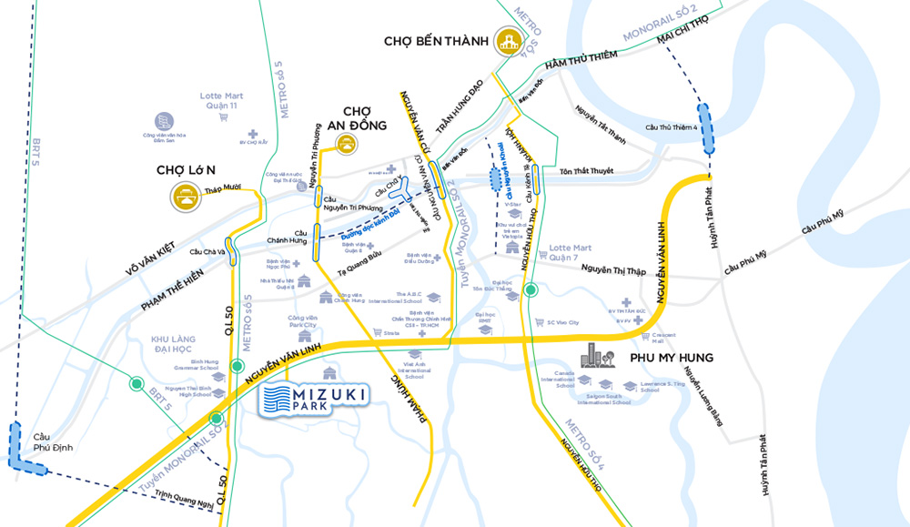 Vị trí khu đô thị Mizuki Park