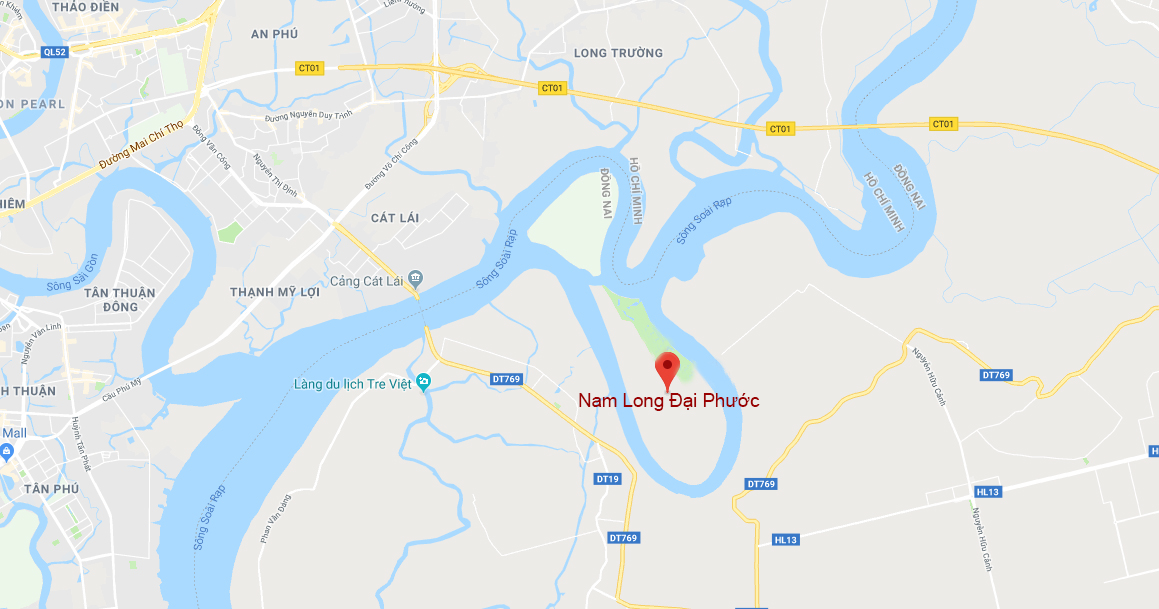 Vị trí dự án Nam Long Đại Phước