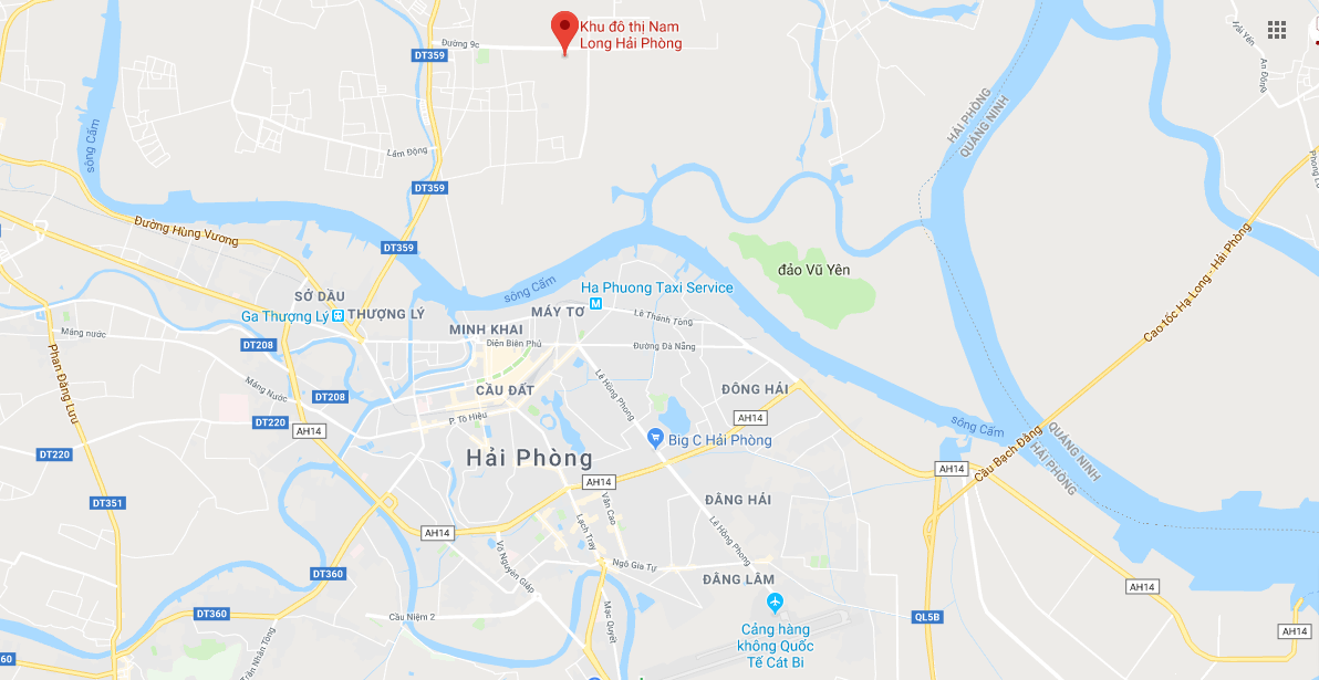 Vị trí dự án Nam Long - Hải Phòng